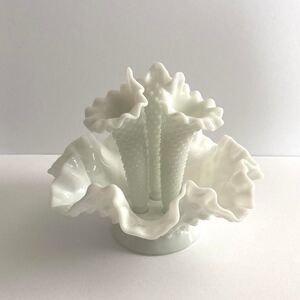 Eperhne Milk Glass Vase by Fenton